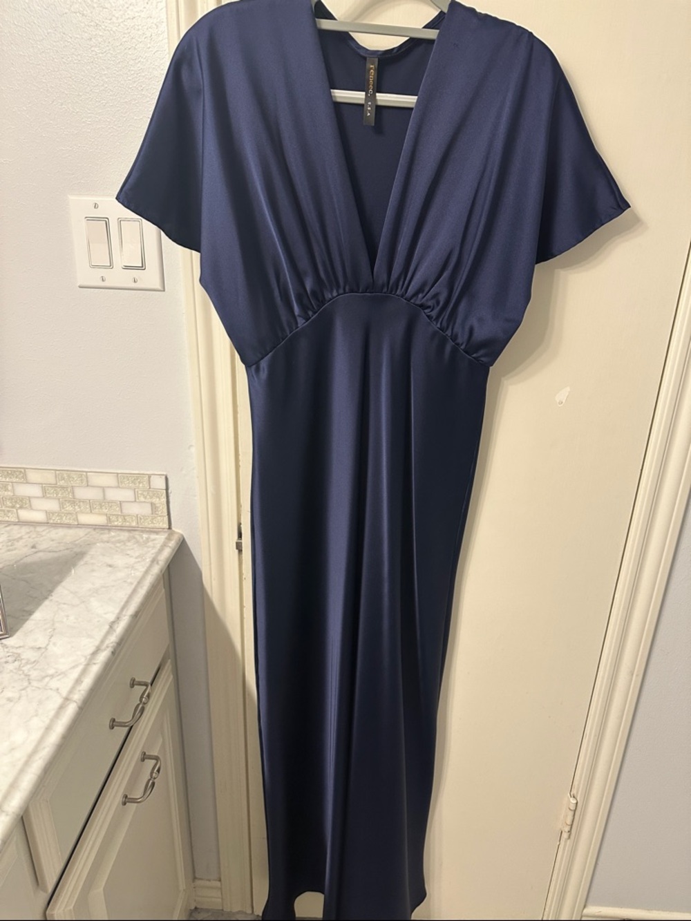 Renee C. Navy Blue Maxi Dress